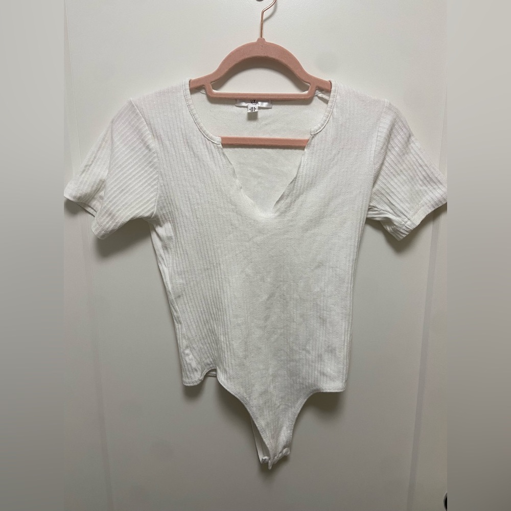 White Tee Bodysuit Size 4